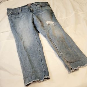 Torrid Crop Boyfriend Jean - Vintage Stretch Eco Light Wash - Size 20